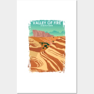 Valley of Fire State Park Vintage Travel Poster Posters and Art